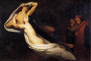 Ary Scheffer Shades of Francesca de Rimini and Paolo in the Underworld oil painting reproduction